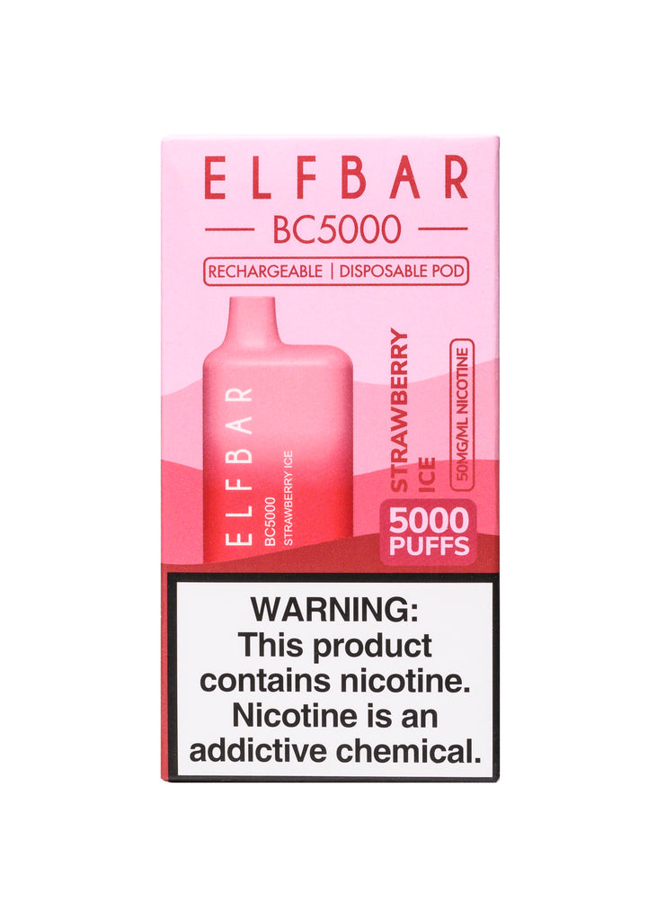 Elf Bar BC5000 Strawberry Ice | Puff N Fun Smoke Shop Elf Bar BC5000 Strawberry Ice | Puff N Fun Smoke Shop