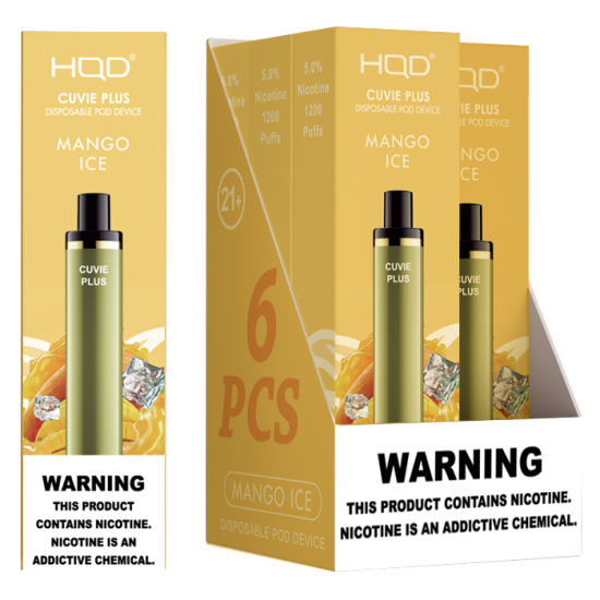 HQD Cuvie Plus 1200 Puff Mango Ice Disposable Vape HQD Cuvie Plus 1200 Puff Mango Ice Disposable Vape