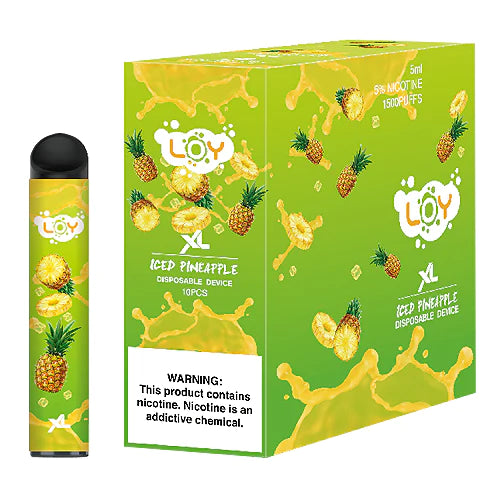 LOY XL 1600 Puff Iced Pineapple Disposable Vape LOY XL 1600 Puff Iced Pineapple Disposable Vape