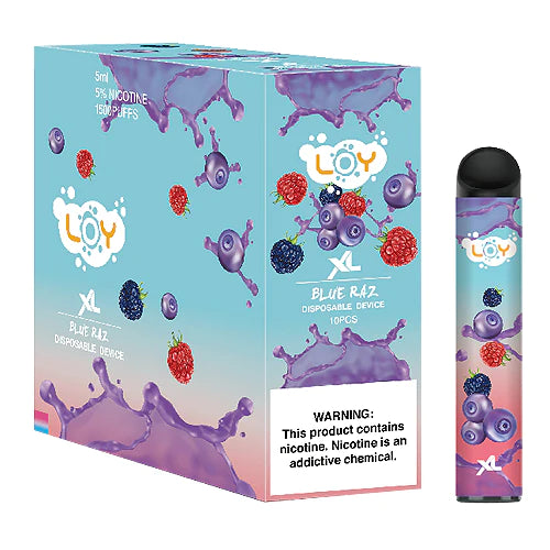 LOY XL 1600 Puff Blue Razz Disposable Vape LOY XL 1600 Puff Blue Razz Disposable Vape